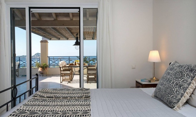 Arillas Villa | Luxury Corfu Villa | 3 Bedroom Villa Panorama| Sea View | Private Pool | Arillas