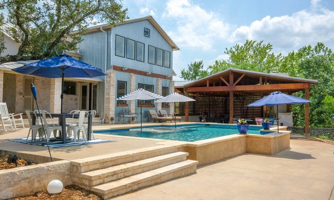 Paleface Park Villa | Luxury Family Retreat w/Heated Pool by Lake Travis