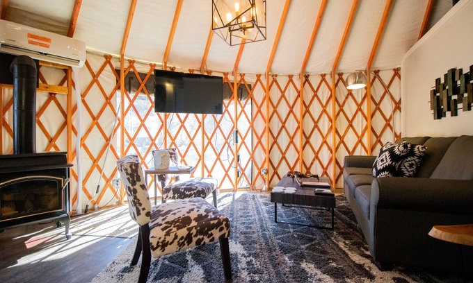 Escalante Resort | Luxury Glamping Yurt Resort Between National Parks with desert mountain views, close to hiking trails, slot canyons, off-roading and more!