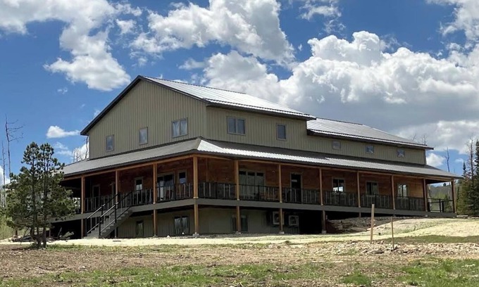 Carbon County House | Luxury Mountain Lodge with Hot Tub & Panoramic Sierra Madre Views.