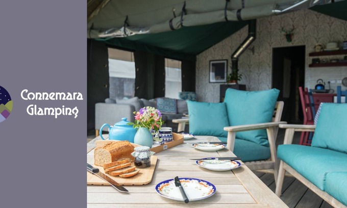 Inverin Cabin | Luxury safari tent sleeps 6. Wild Atlantic Way Connemara near beach/Aran Islands