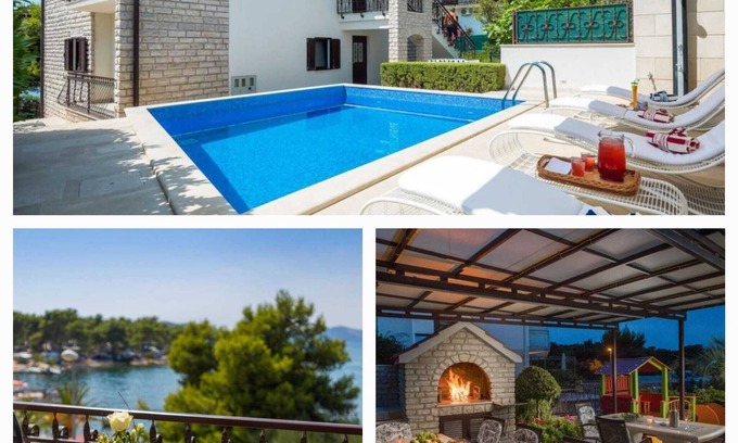 Trogir Villa | Luxury villa, Trogir - Ciovo, directly by the sea, heated pool, max. 12 pers.(+2)
