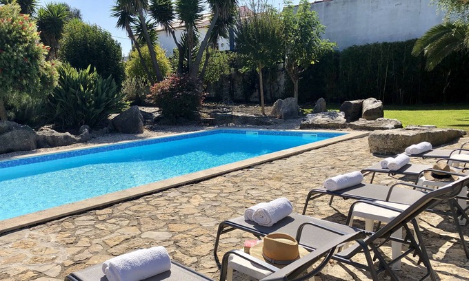 Lourinha Villa | Luxury villa with Private Pool in large gated garden 10 minutes to many beaches.