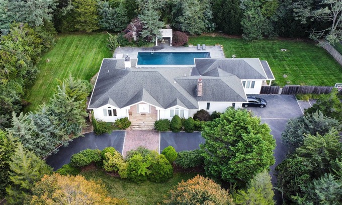 Westhampton Villa | Luxury Zen Estate, Heated Pool, Steam Room, Hot Tub, Fireplaces, near the beach