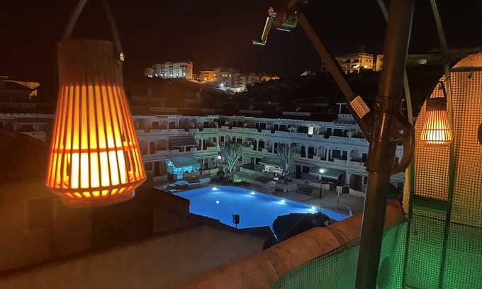 Puerto de Mazarron Apartment | Magnifique t3 Toit Terrasse Privee en Plein Centre Ville Avec Piscine bar Resto