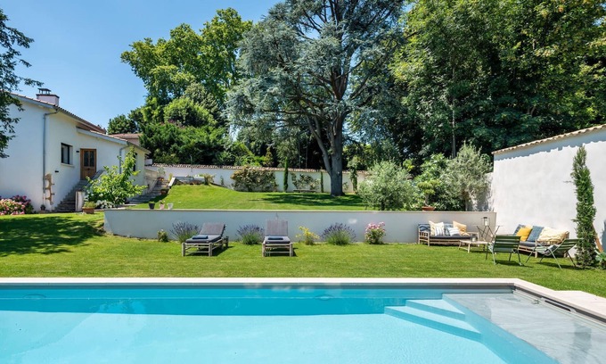 Sainte-Foy-les-Lyon Villa | Maison Ré - chic and relaxed house with pool and garden