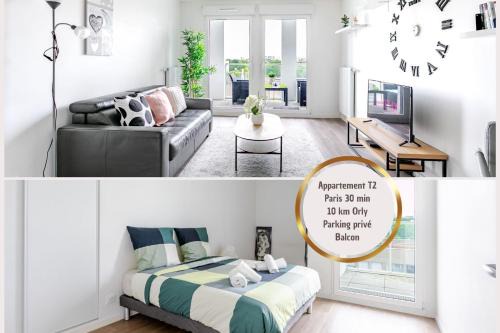 Quartier Atlantis Apartment | Massy Revy 10 min RER and TGV Idéal Paris and Orly