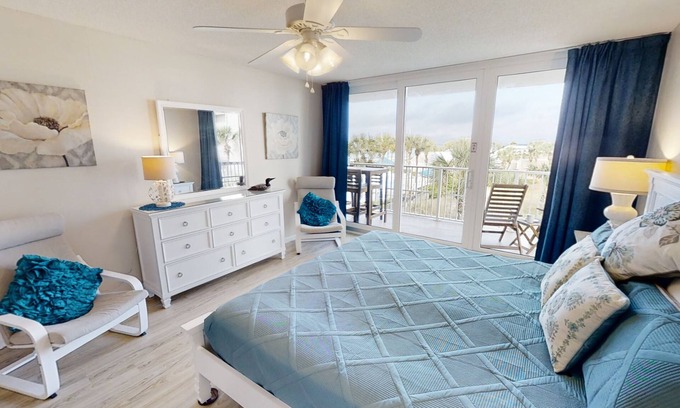 Gulf Lagoon Beach Condo | Master on Gulf with Balcony access Free round of Golf & Activities Every Day!