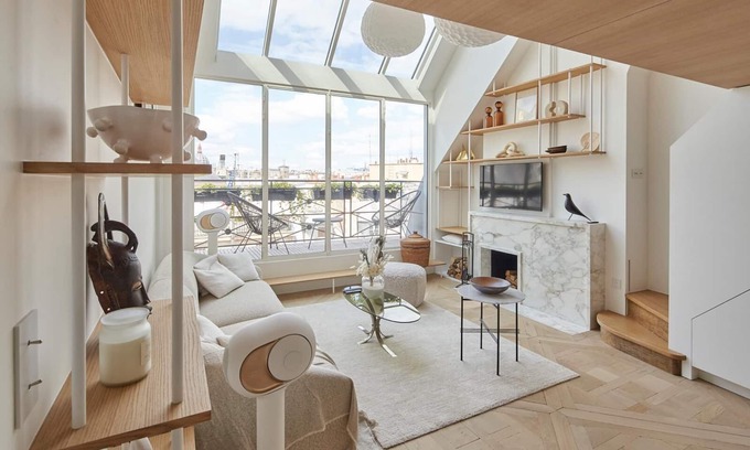 8th Arrondissement Apartment | Masterpiece loft Eiffel Tower view in enchanting Paris