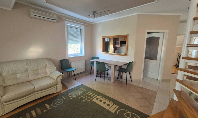 Kecskemet Apartment | Mathias, a Spacious 2-Bedroom Apartment with 2 Bathrooms & Private Parking