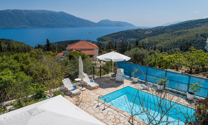Tselendata Villa | Matsoukata-Fiskardo, Spectacular view of Ithaca