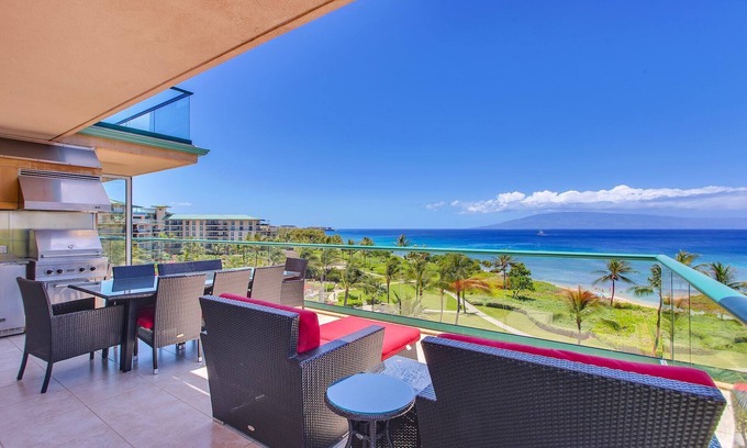 Honokowai Condo | Maui Resort Rentals: Honua Kai – The Ultimate! 6 Bedroom Oceanfront Masterpiece, Sweeping 5th Floor Oceanfront Views, 4500+ Combined Sq. Ft. w/2 Built-in Viking B.B.Q.s