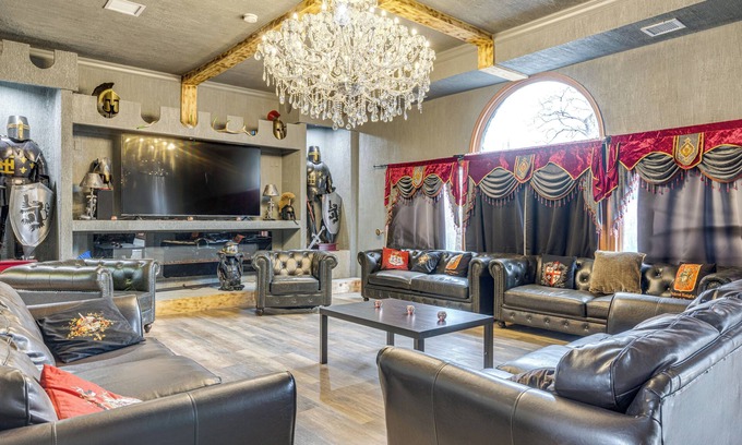 Brookhaven Villa | Medieval-Themed Castle < 10 Mi to Shirley Beach!