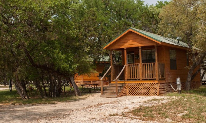 Lakehills Resort | Medina Lake Camping Resort Cabin 3