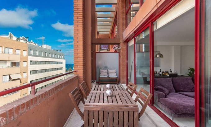 Diagonal Mar i el Front Maritim del Poblenou Apartment | Mediterranean duplex with SEA VIEWS and terrace