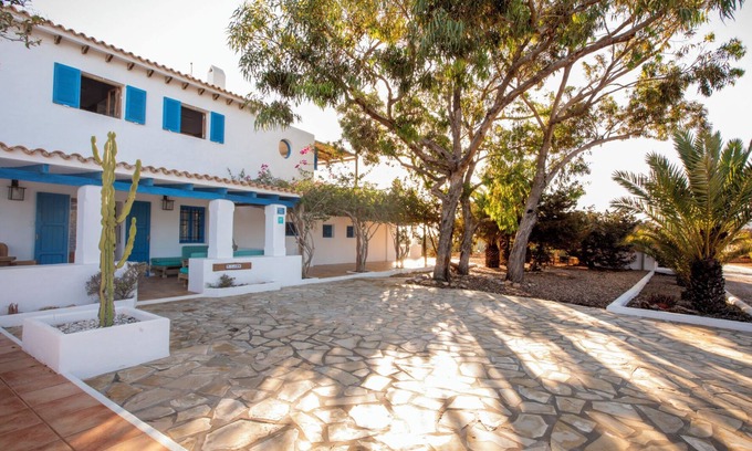 Formentera Cottage | Migjorn house10pax.5 bedrooms+5 bathrooms.Sea views.800 meters Migjorn beach.