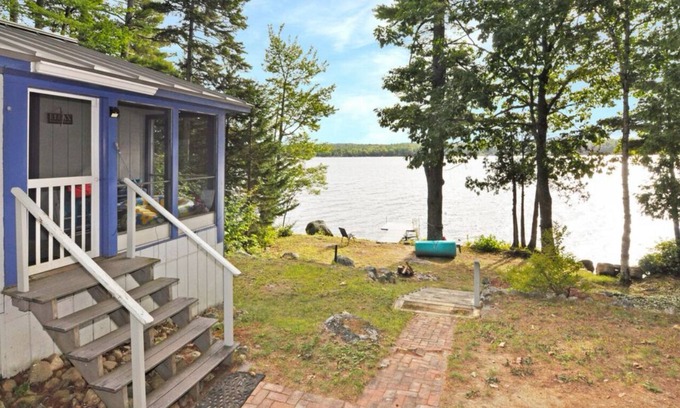 Orland Cabin | Miles To Go-Family friendly camp on Toddy Pond. Swim, boat, fish, hike.