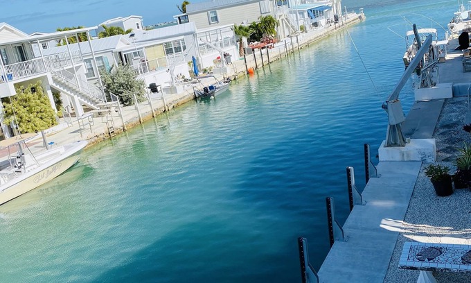Cudjoe Key House | Mini lobster available! Open Water View from porch , dock, bikes, kayaks