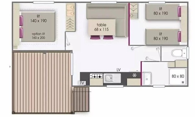 Saint-Gildas-de-Rhuys House | Mobilheim Rapidhome Alizé 80 (Samstag) 4 Personen