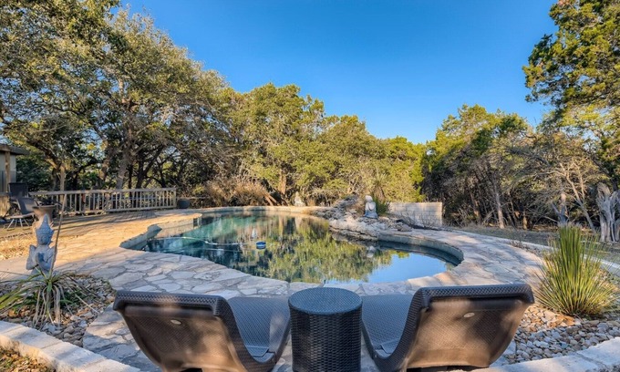 Austin Cabin | Modern 2-Bedroom Loft in Austin w Pool, Hot Tub,Fire pit,Goats,Alpacas,Chickens