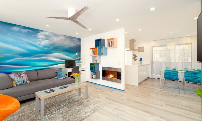 Crown Point Condo | Modern 2BR/2BA Condo, Steps To Beach, Garage Parking, EV Charger