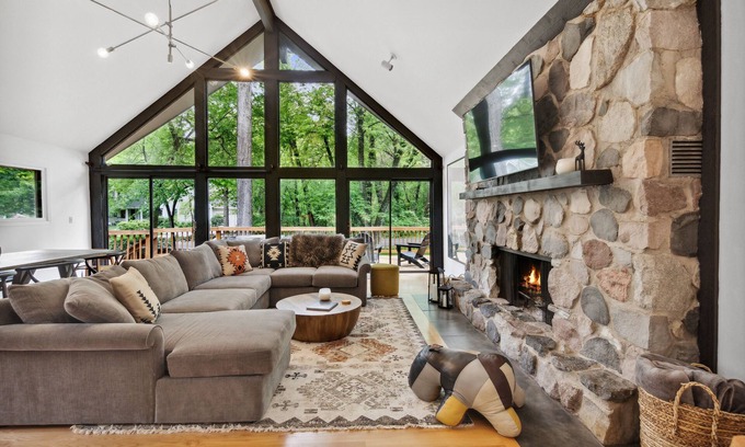 Fontana House | Modern A-Frame Cabin + Hot Tub + Golf Cart. Amenities Galore!