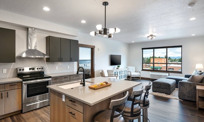 Columbia Falls Condo | Modern apartment, in downtown Columbia Falls