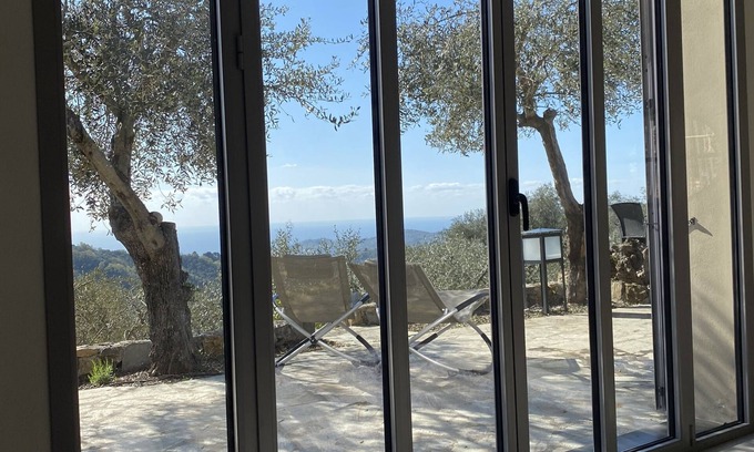 Vasia House | Modern architect's house in olive grove with sea views