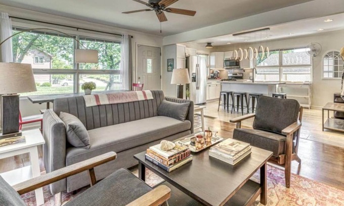 Miller Beach House | Modern Beach Bungalow, Hot tub, Firepit, Foosball, IN Dunes Nat'l Park