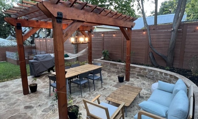 South Lamar House | Modern Comfort Hidden Gem - South Lamar Home with Patio, Pergola, and Pool