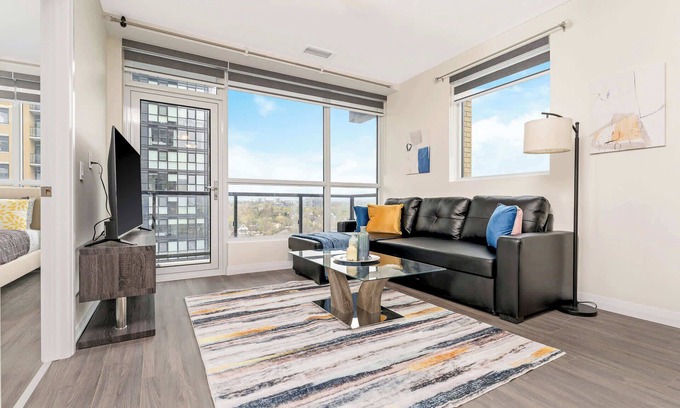 Kitchener Condo | Modern High Rise Condo w Private Patio—Downtown