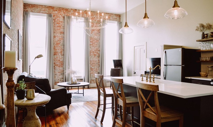 Council Grove Apartment | Modern, Historic Loft Overlooking Downtown
