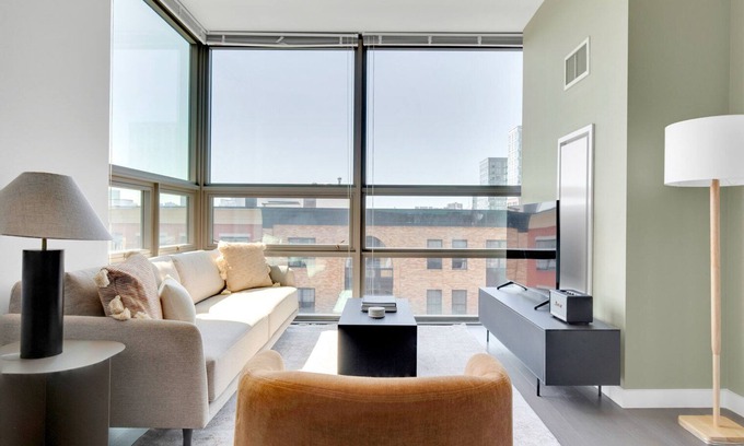 Hoboken Apartment | Modern Hoboken 2BR w/PATH Shuttle, Gym & W/D, by Blueground