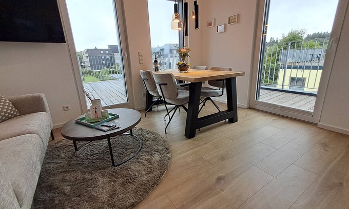 Winterberg Apartment | Modern holiday apartment in Winterberg with large terrace and sauna