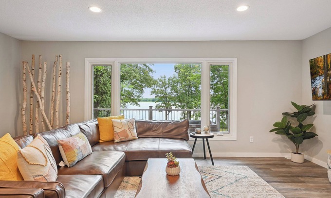 Deerwood Cabin | Modern Lakefront Home with Game Room and Large Deck!