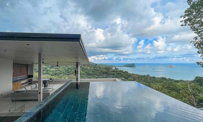 Manuel Antonio Villa | Modern Luxury, Fully Air-Conditioned, Saltwater Pool, Large Ocean Views
