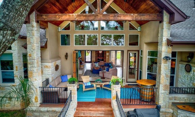 Leander Villa | Modern Mediterranean Villa w/Luxe Amenities/Golf Cart/Handicap Accessible