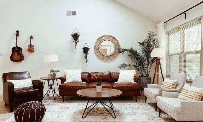 Katymead House | Modern mid-century home w/Hot tub and Koi ponds