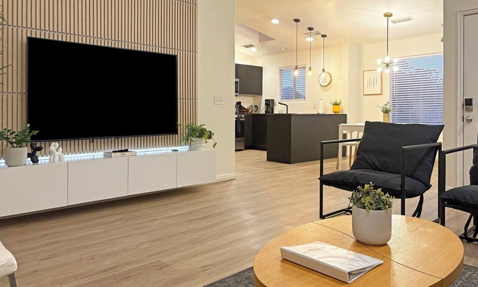Page House | Modern retreat, great views, games galore.