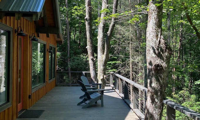 Blue Ridge Cabin | Modern Tree House Cabin in the Trees, Aska Adventure Area, 10 mn to Downtown