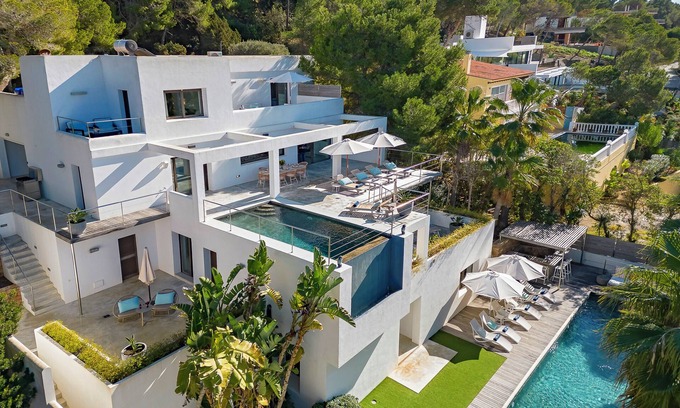 Sant Antoni de Portmany Villa | Modern Villa with Seaviews Sleeps 14