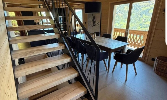 Champery Ski Chalet | Mountain chalet in Champéry, with panoramic view of the Dents du Midi mountains