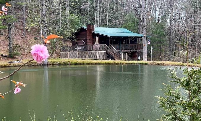 Andrews Cabin | Mountain Getaway w/Pond, Grill, & 2 Fire Pits!