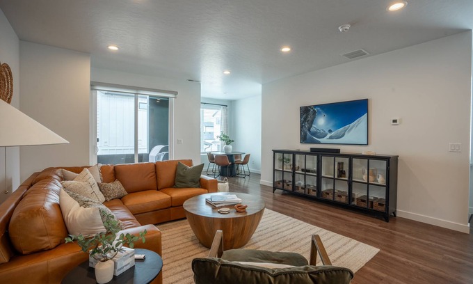 Mountain Green House | Mountain Modern home with cozy furnishings. Free EV Wall Charger.