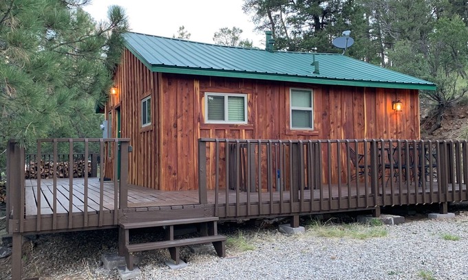 Ruidoso Cabin | Mountain-side Cabin with hot tub! Close To Town And Skiing on 1.1 acres.