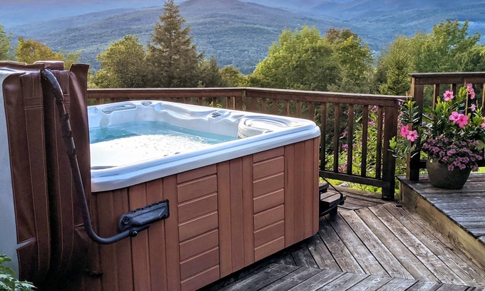 Moretown House | Mountain views, luxurious surroundings, nearby skiing, and a hot tub!