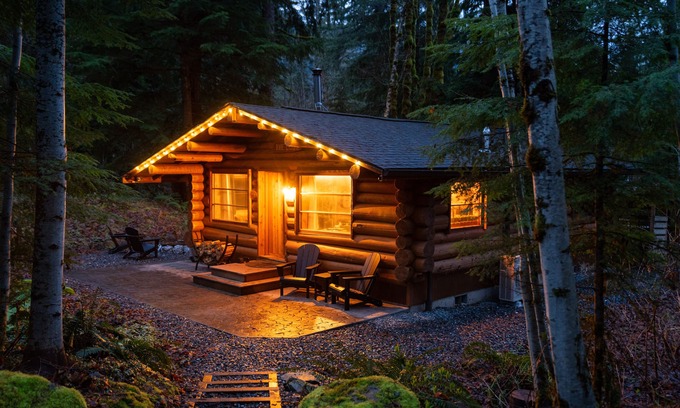 Warnick Cabin | Mt Baker Log Cabin w/Cedar Hot Tub, Firepit, Central Heating/Cooling & BBQ