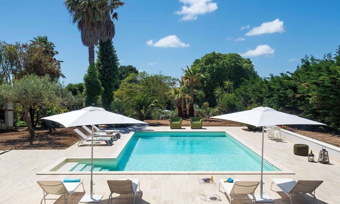 Salemi Villa | My Rental Homes - Green Villa immersed into a Mediterranean garden with heated pool