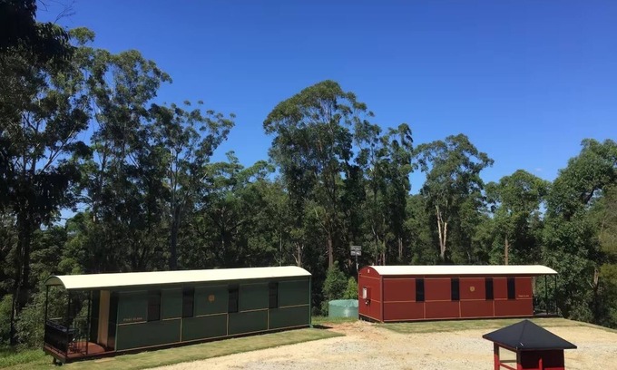 Wirrimbi Bed & Breakfast | Nambucca Valley Train Carriages Red carriage