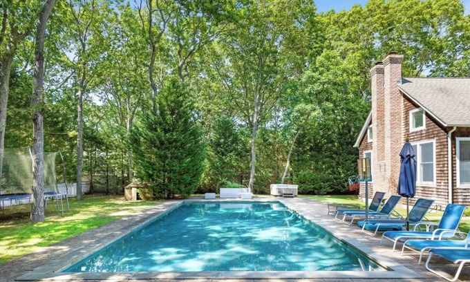 Wainscott House | Near Beach Lane Ocean, Modern and Bright Family Friendly Home with Pool